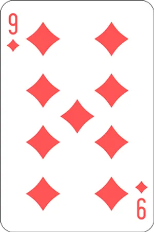 Nineof Diamonds Playing Card PNG Image