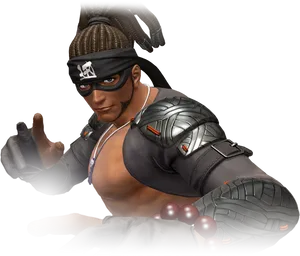 Ninja Character Pose PNG Image