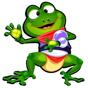 Ninja Frog Cartoon Png Qjn PNG Image