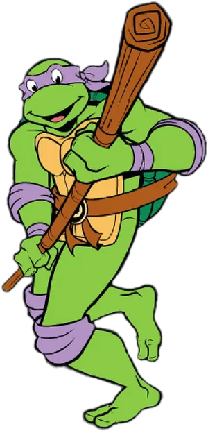 Ninja Turtle With Bo Staff PNG Image