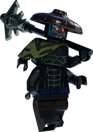 Ninjago Lego Figurewith Axe PNG Image