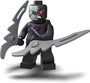 Ninjago Lego Ninjawith Silver Weapons PNG Image