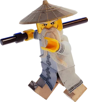 Ninjago Sensei Wu Action Pose PNG Image