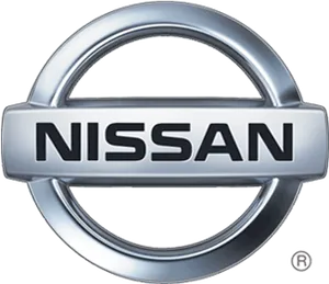 Nissan Logo Silver Chrome PNG Image