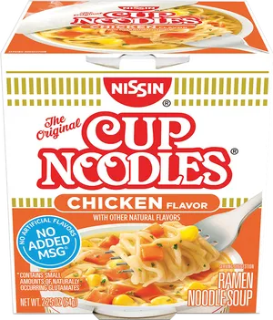 Nissin Cup Noodles Chicken Flavor PNG Image