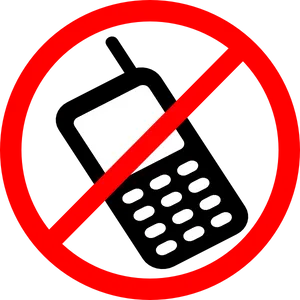 No Cell Phone Sign Clipart PNG Image