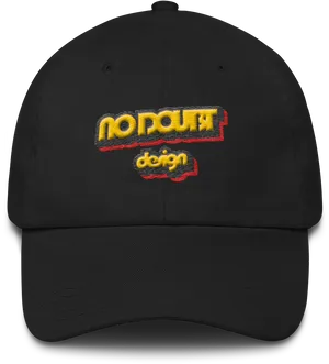 No Doubt Design Black Cap PNG Image