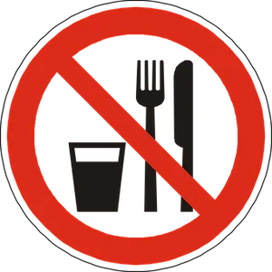 No Eating Sign Graphic PNG Image