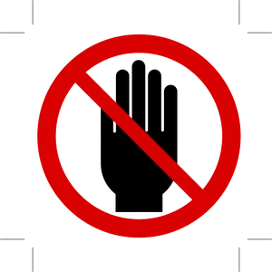 No Entry Hand Sign PNG Image