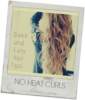 No Heat Curls Haircare Tips PNG Image