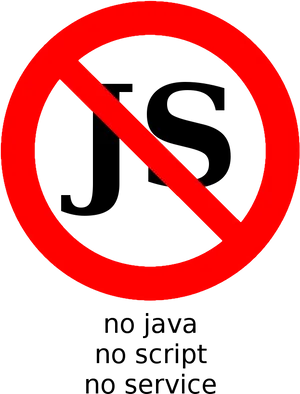 No Java Script Sign Image PNG Image