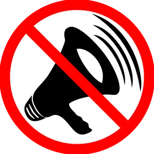 No Loudspeakers Sign PNG Image