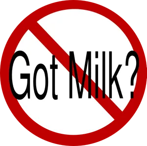 No Milk Sign Parody PNG Image