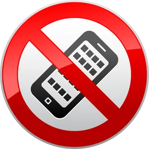 No Mobile Phones Sign Clipart PNG Image