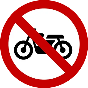 No Motorcycles Allowed Sign PNG Image