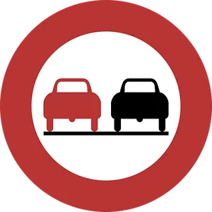 No Overtaking Sign PNG Image