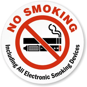 No Smoking Sign Including Electronic Devices PNG Image