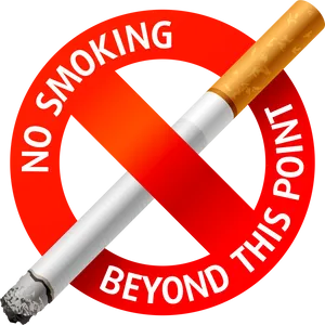 No Smoking Sign With Cigarette PNG Image