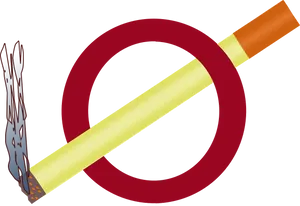 No Smoking Sign With Cigarette PNG Image