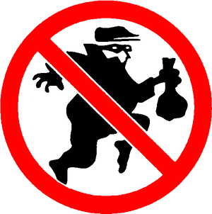 No Thief Sign Graphic PNG Image