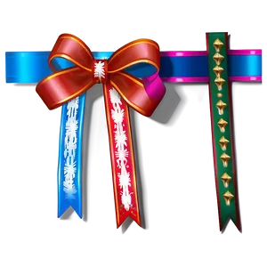 Noel Ribbon And Bow Png Hfm6 PNG Image