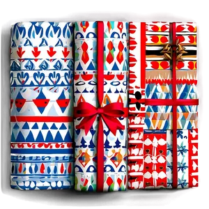 Nordic Style Wrapping Paper Png Qxo27 PNG Image