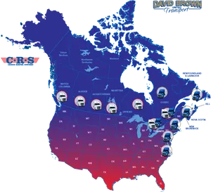 North America Transport Network Map PNG