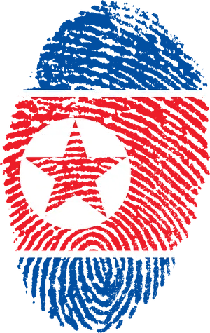 North Korean Flag Fingerprint PNG Image