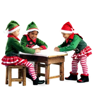 North Pole Christmas Elves Workshop Png Brh98 PNG Image