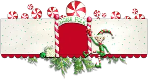 North Pole Elf Banner Background PNG Image