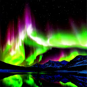 Northern Lights Aurora Display Png Lef52 PNG Image