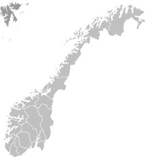 Norway Map Outline PNG Image