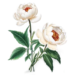 Nostalgic Peony Art Png Ktr94 PNG Image