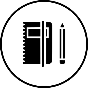 Notebook Pen Icon Outline PNG Image