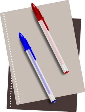 Notebookand Pens Illustration PNG