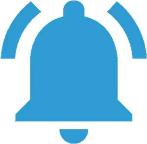 Notification Bell Icon Blue PNG Image