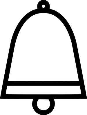 Notification Bell Icon Outline PNG Image