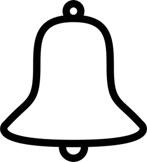 Notification Bell Icon Outline PNG Image