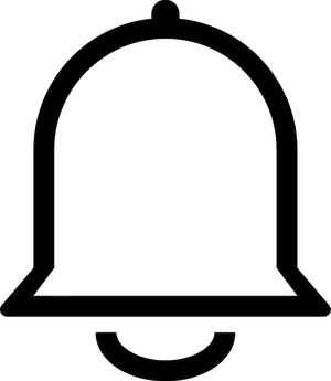 Notification Bell Icon Silhouette PNG Image