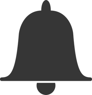 Notification Bell Icon Silhouette PNG Image