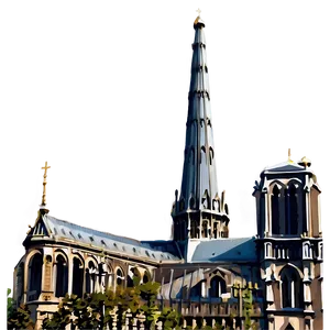 Notre Dame Detailed Spire Png Ejr PNG Image