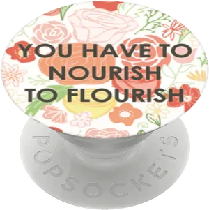 Nourishto Flourish Pop Socket Design PNG Image