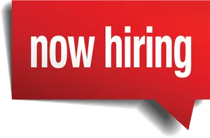 Now Hiring Sign Graphic PNG