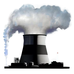 Nuclear Power Plant Silhouette PNG 06202024 PNG