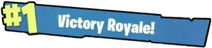 Number1 Victory Royale Banner PNG Image