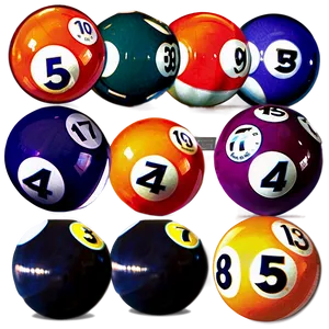 Numbered Pool Balls Png 06292024 PNG Image