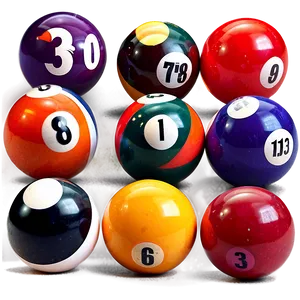 Numbered Pool Balls Png Cvi PNG Image