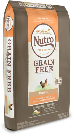 Nutro Grain Free Puppy Food Bag PNG Image