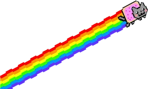 Nyan_ Cat_ Pixel_ Art PNG Image