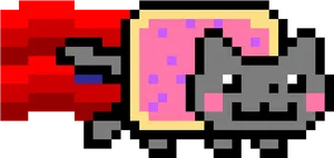 Nyan_ Cat_ Pixel_ Art.png PNG Image